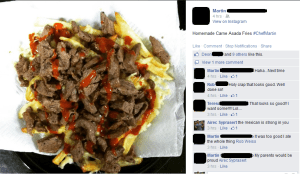 The Mexican is strong in my friends cooking