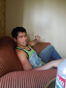 At the hotel for EDC 2013 . . . does this turn you on? Sexy Asian.