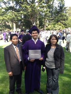 My parents and I at my SFSU graduation